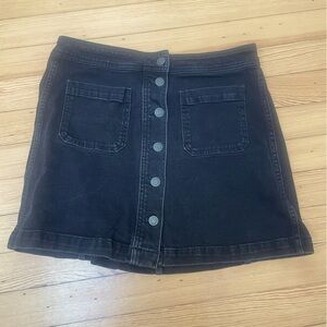 Madewell Black Denim mini-Skirt